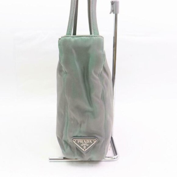 Prada Purses Grey Nylon With Chrome Hardware Satchel - Picture 4 of 9